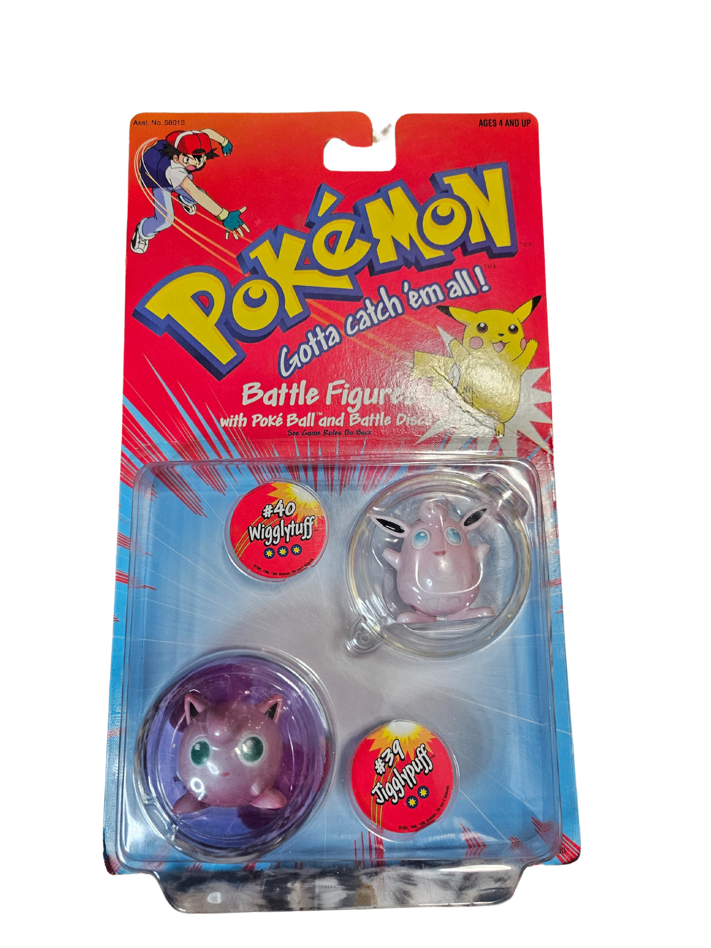 1998 Hasbro Pokemon Gotta Catch Em All Battle Figures (Jigglypuff & Wigglytuff)