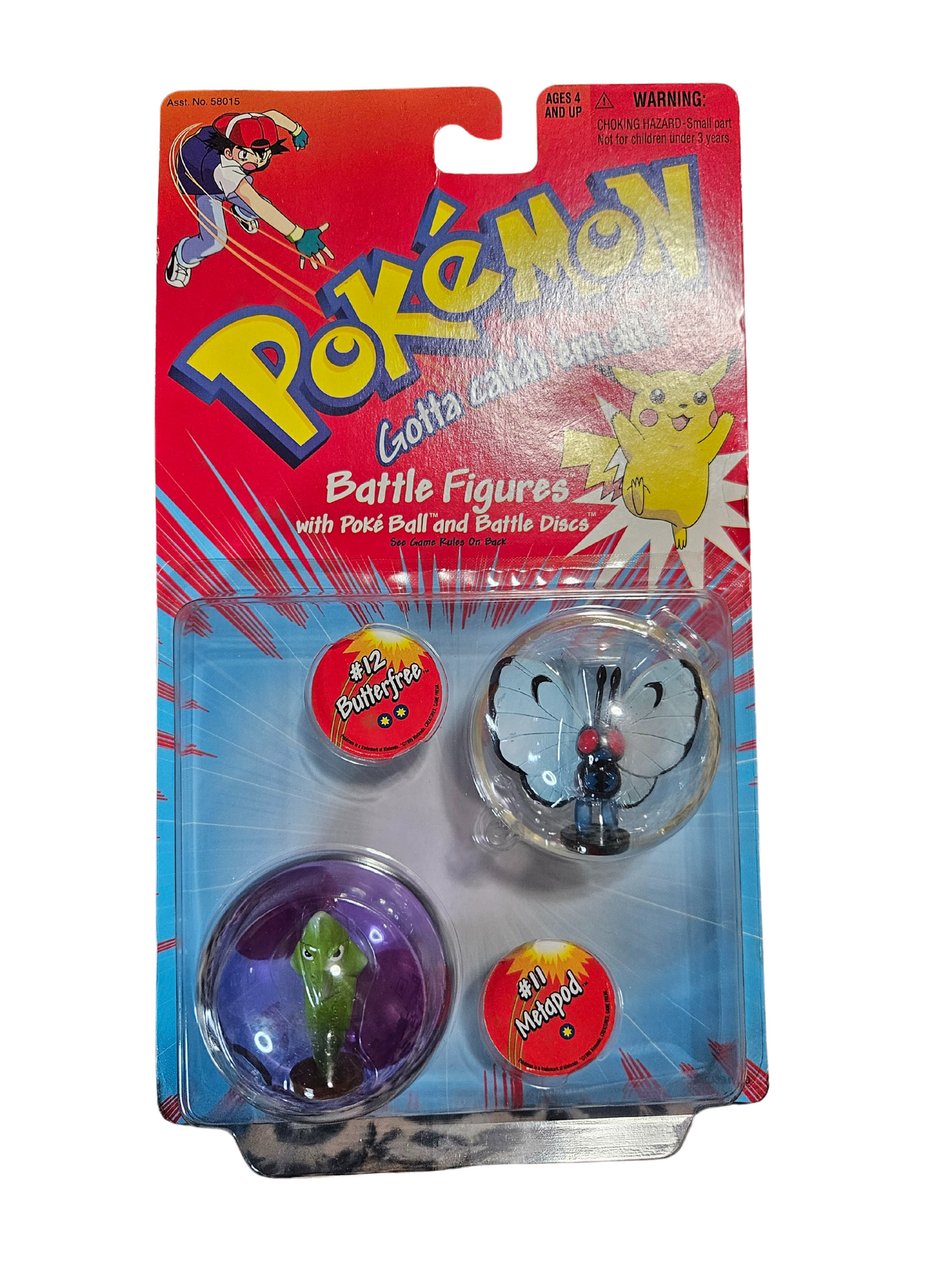 1998 Hasbro Pokemon Gotta Catch Em All Battle Figures (Metapod & Butterfree)