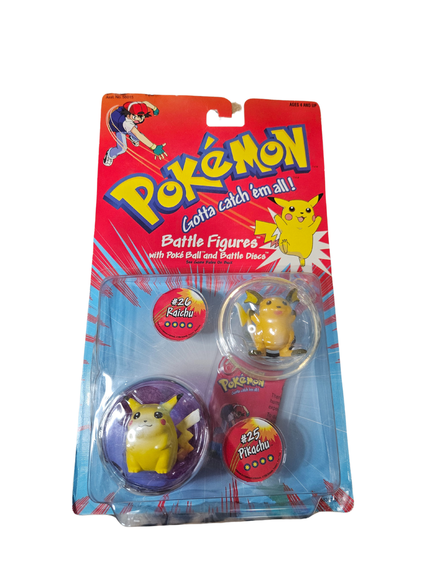 1998 Hasbro Pokemon Gotta Catch Em All Battle Figures (Pikachu & Raichu)