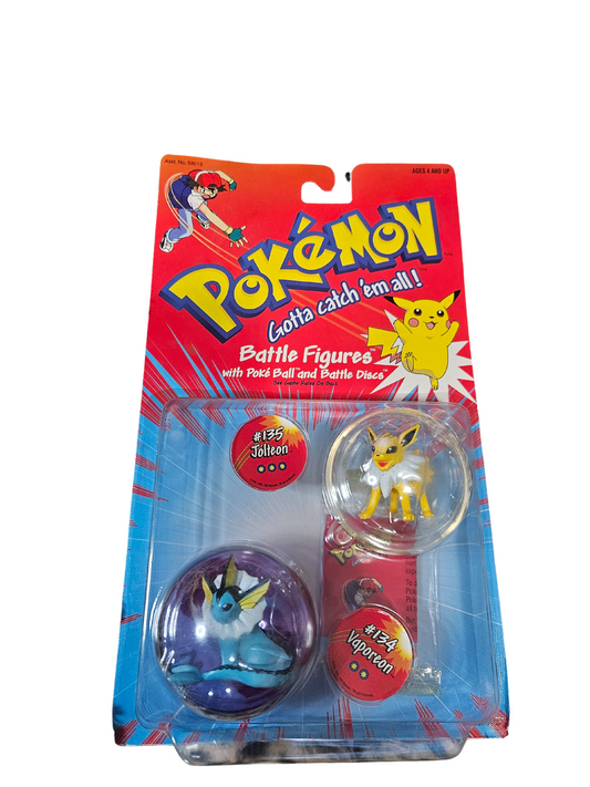 1998 Hasbro Pokemon Gotta Catch Em All Battle Figures (Vaporeon & Jolteon)