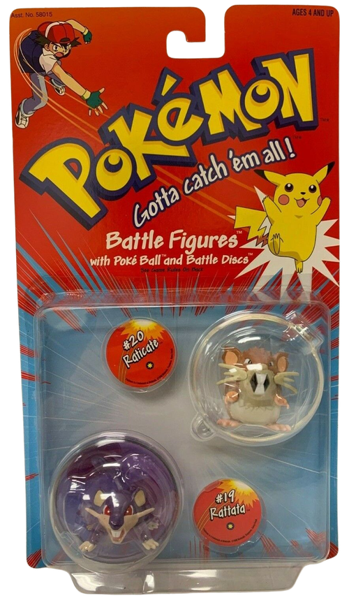 1998 Hasbro Pokemon Gotta Catch Em All Battle Figures (Rattata & Raticate)
